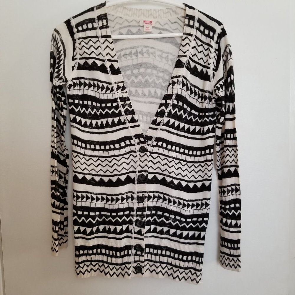 Mossimo  Geometric Print Cotton Cardigan Size S